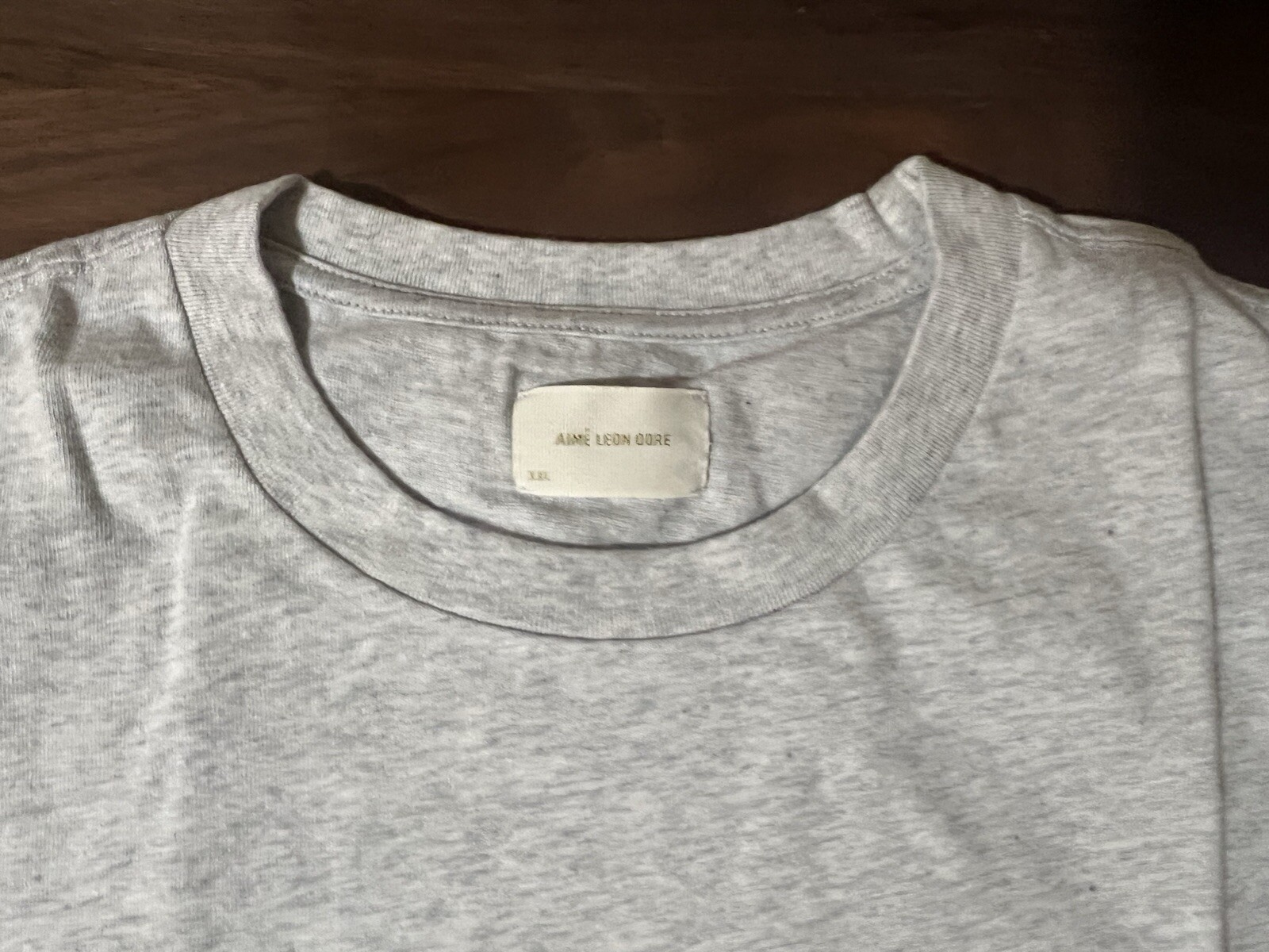 Aime Leon Dore ALD Embroidered Logo Tee Silver Mix (Grey) Cotton T-Shirt XXL gallery