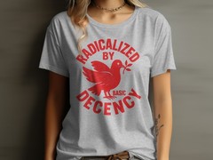 Radicalized By Basic Decency T-Shirt, Peace Dove, Political Tee, Equality Shirt,