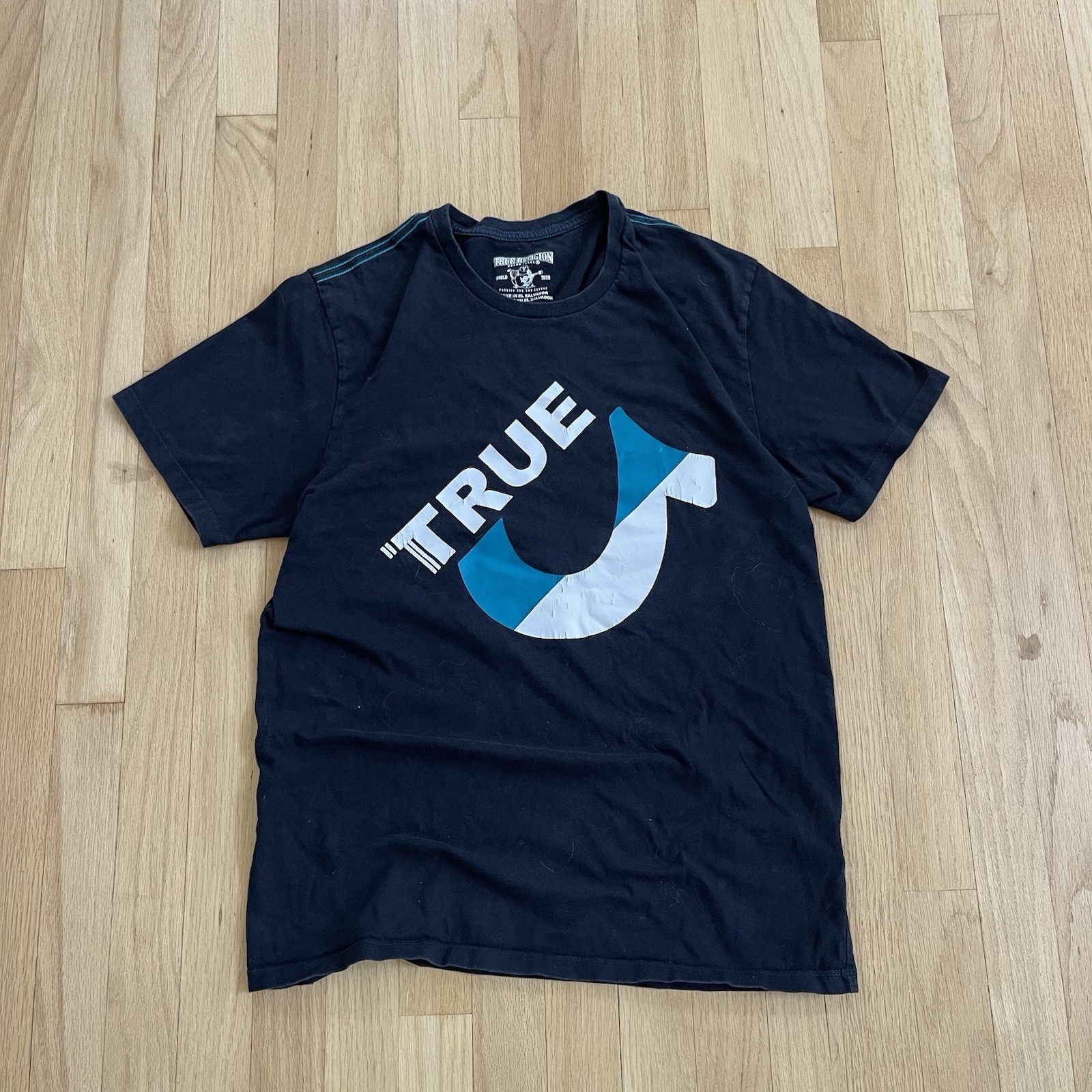 True Religion Men’s Short Sleeve T-Shirt Black Size Medium
