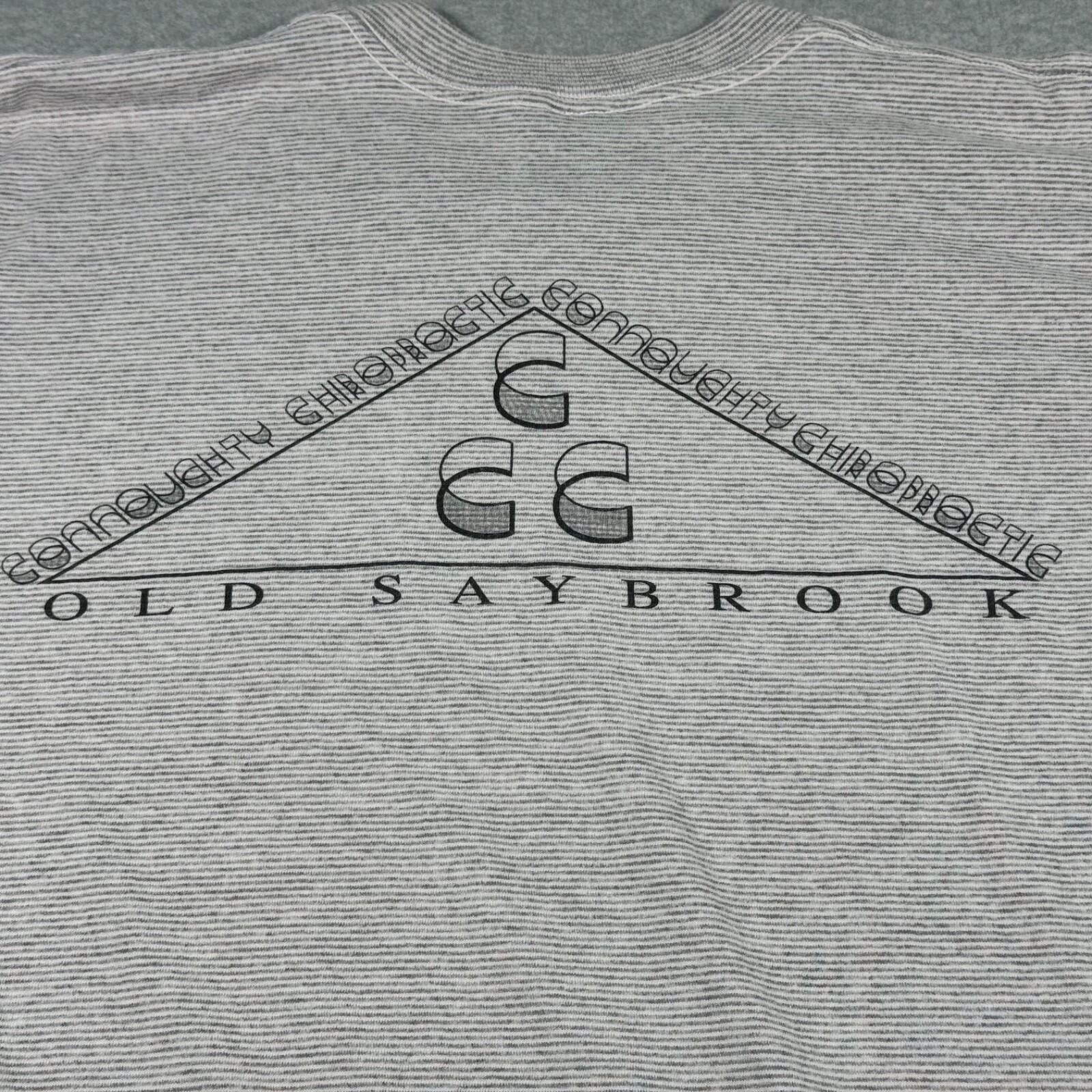 Vintage Chiropractic Shirt Adult Medium Gray Single Stitch Old Saybrook Mens 90s gallery