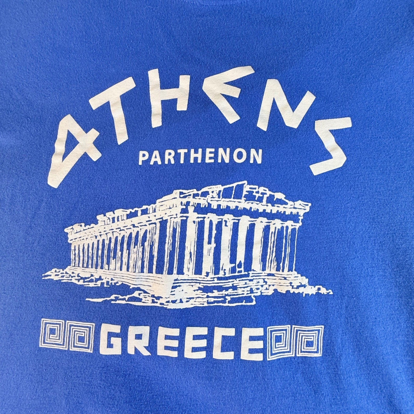 Roly Athens Greece Parthenon Graphic T-Shirt Mens 3XL Blue Cotton Atomic 150 gallery