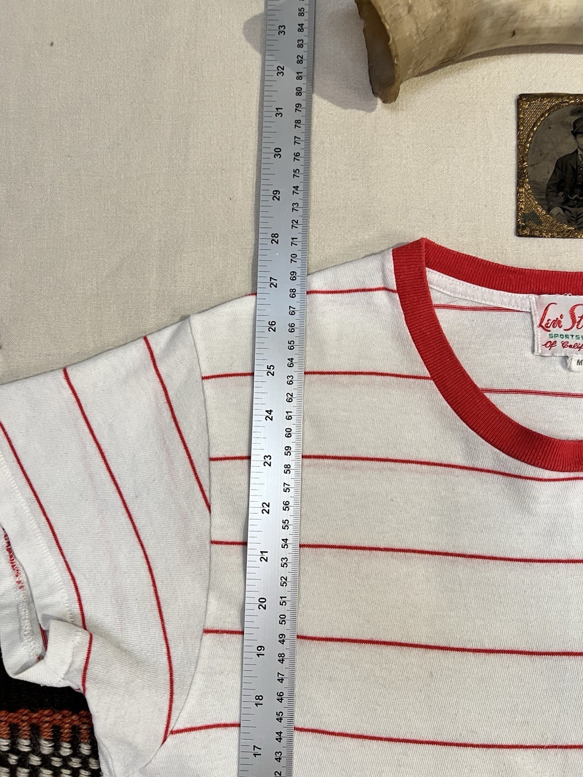 LVC 50s Sportswear T-Shirt M Levi's Vintage Clothing Ringer Single Stitch Stripe gallery