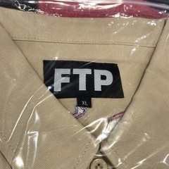 FTP Raceway Button Up Shirt (Tan) – Size XL – As Pictured