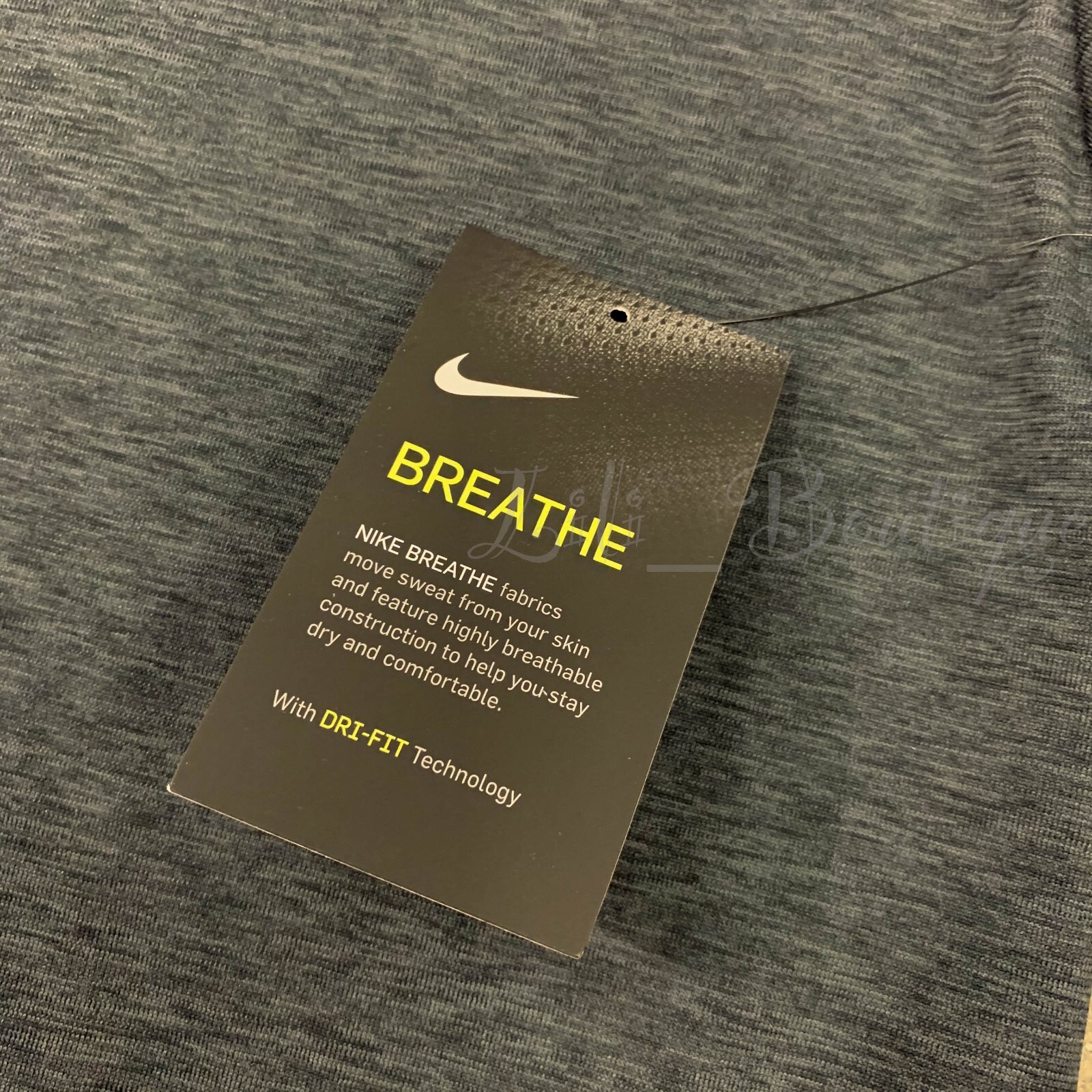 Nike Men Dri-Fit Breathe Training Top Tee Shirt AT3737-010 Charcoal Black Size M gallery