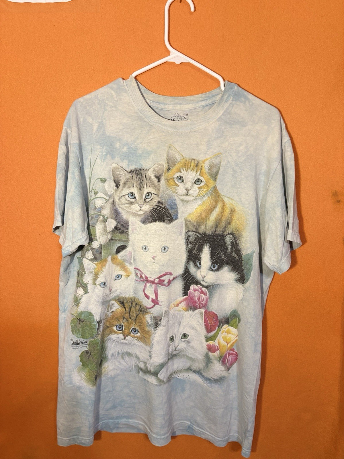 The Mountain Classic Kitten Shirt Sky Blue , Cute Graphic Mens Sz Medium gallery