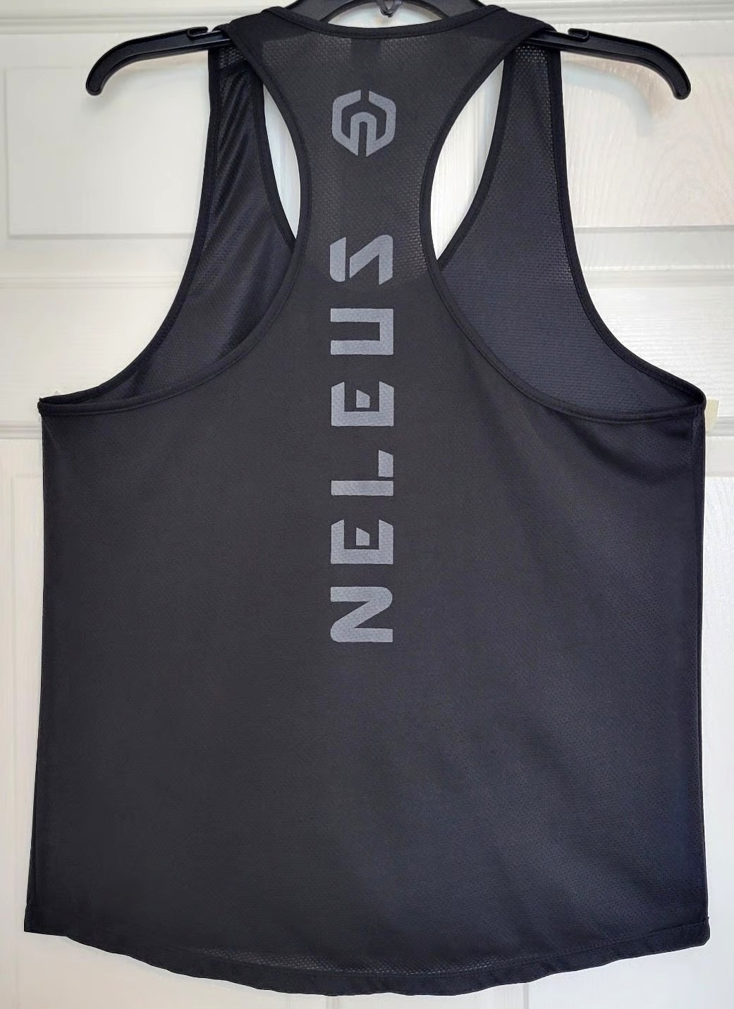 NELEUS 'Dry Fit Logo Muscle' Mesh Tank Top Men's L Gym Workout Exercise Blk NEW! gallery