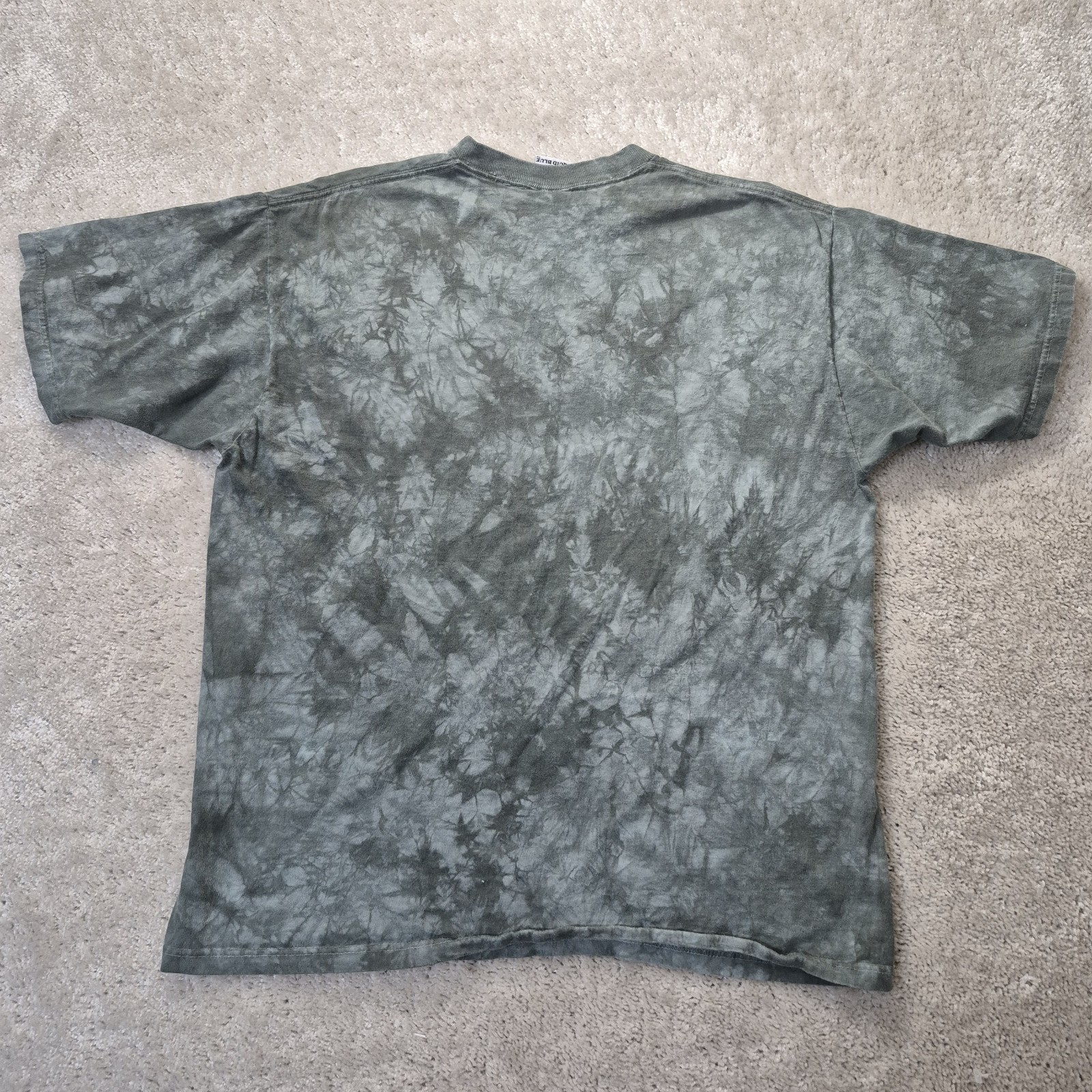 Vintage Liquid Blue Tie Dye Blank T Shirt XL Cotton 70s Hippie Music Festival gallery