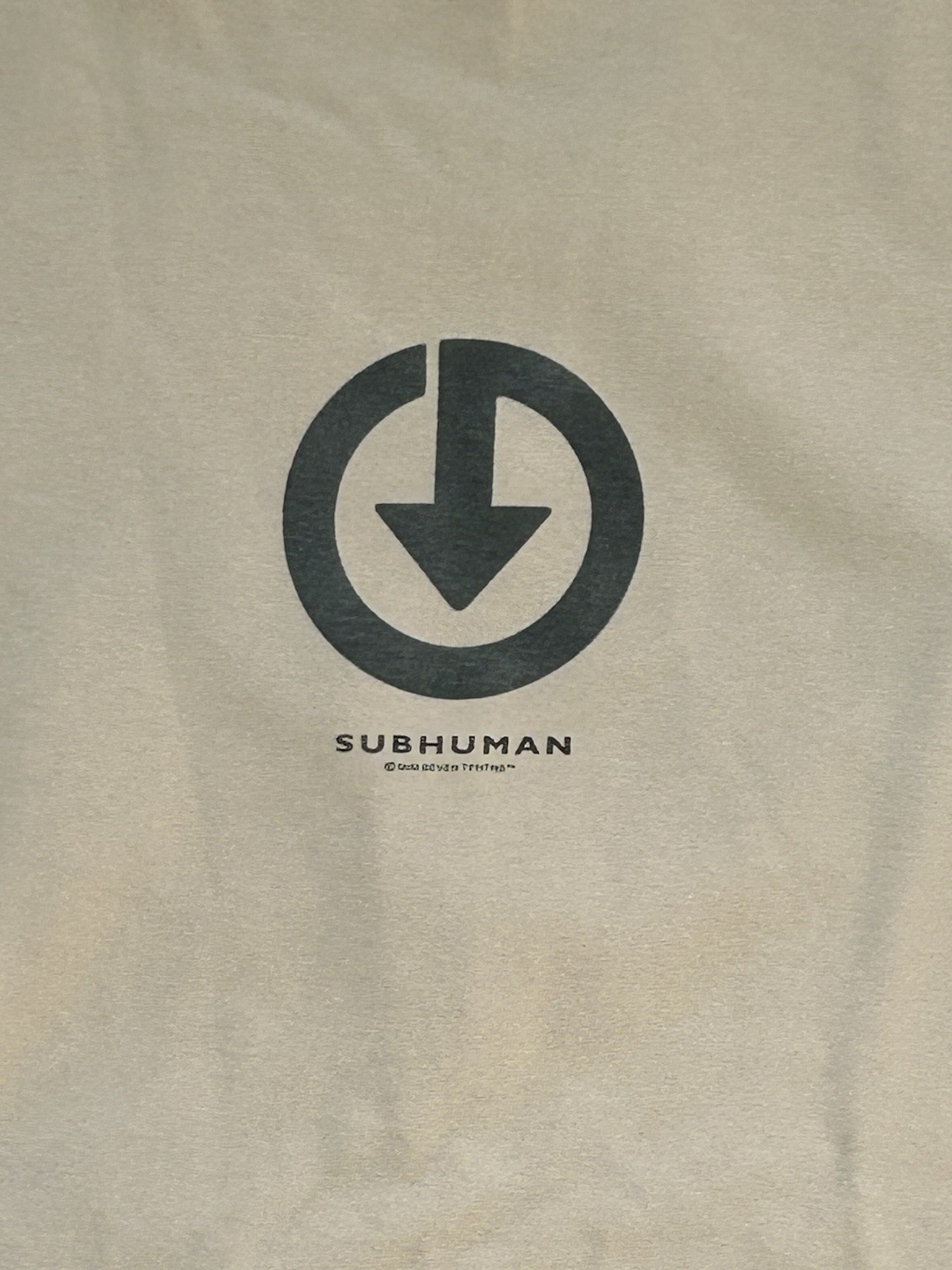 Vintage 90s Seven Tenths Divewear T Shirt Large Beige Scuba 'Subhuman' Tee Rare gallery