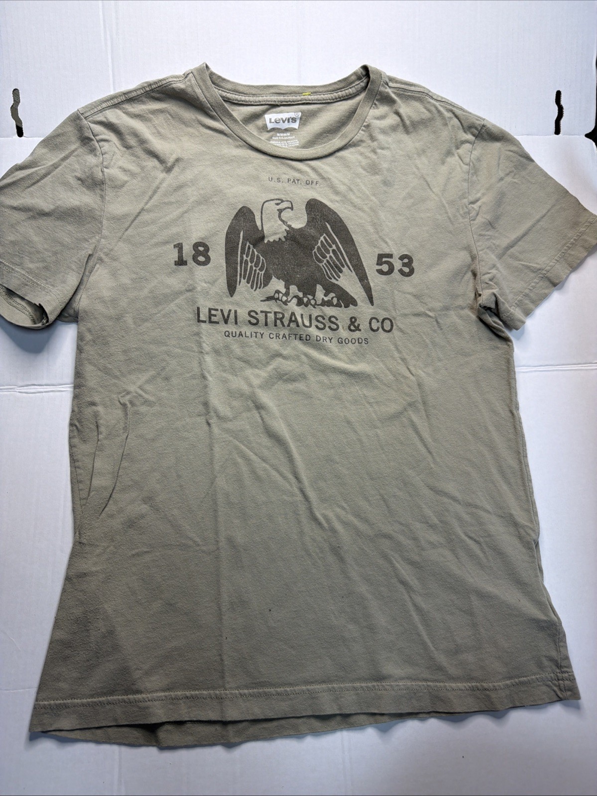 VINTAGE LEVI STRAUSS Bald Eagle 1873 Levi's Jeans Men’s Shirt Size Large 👣kh2 gallery