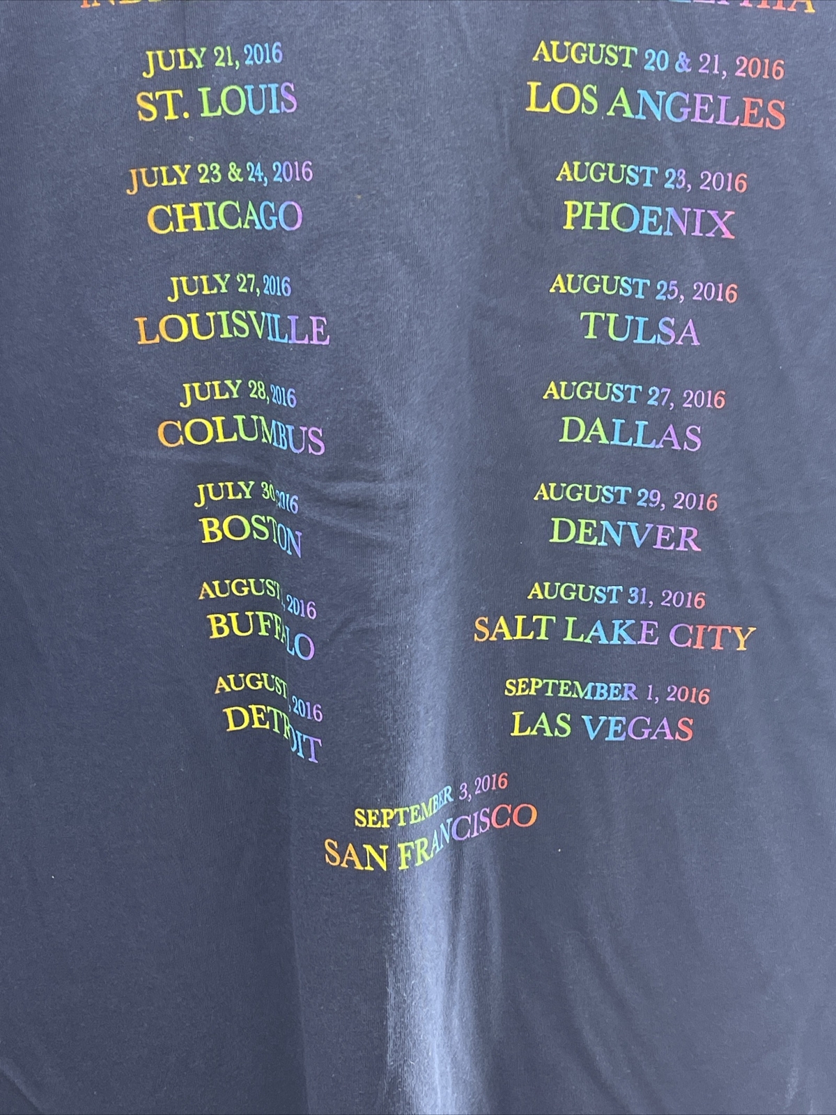 Coldplay 2016 Head Full of Dreams Tour Dates Concert t shirt Men Medium Navy New gallery