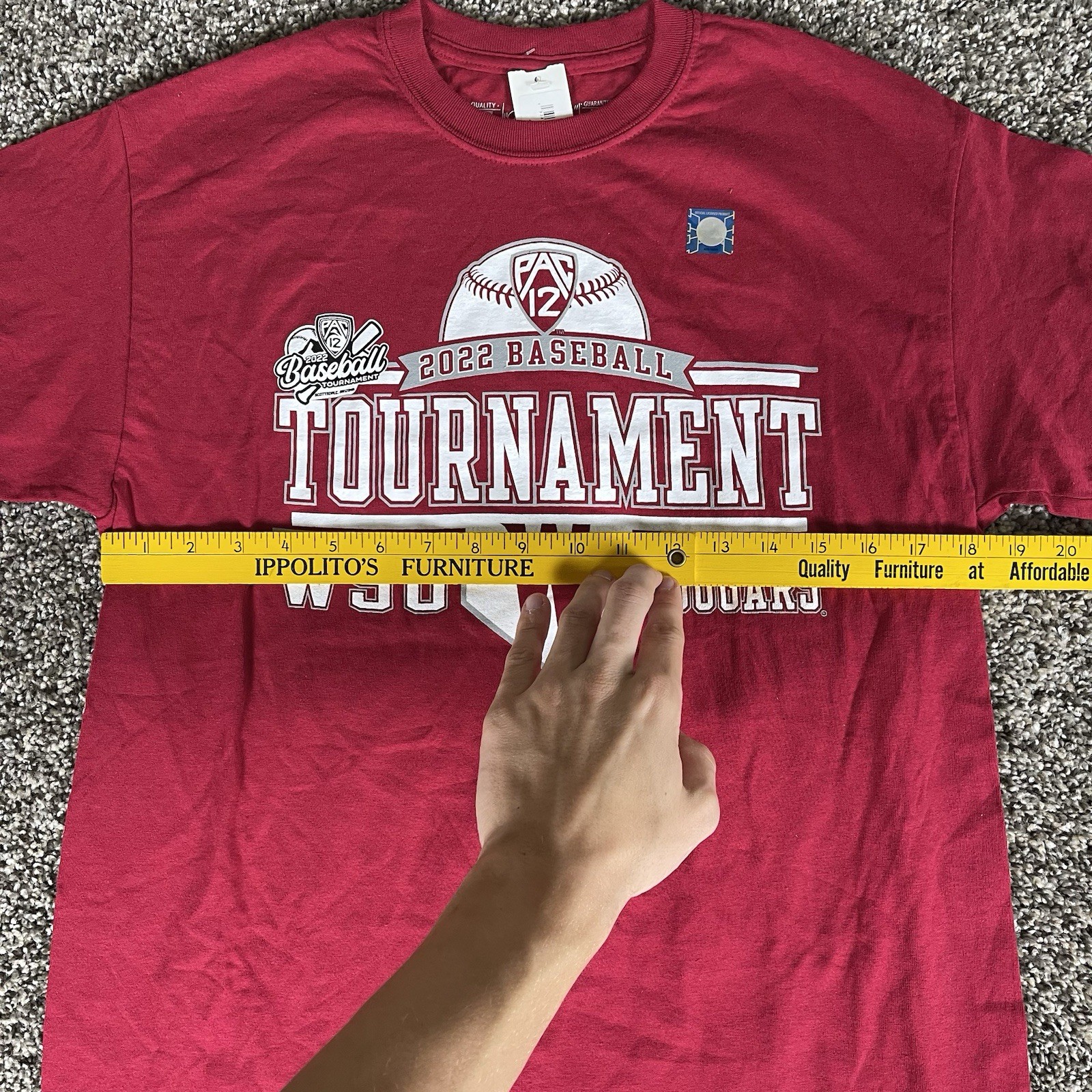PAC 12 Baseball Tournament WSU Cougars T-Shirt Red Men’s Size Medium New gallery