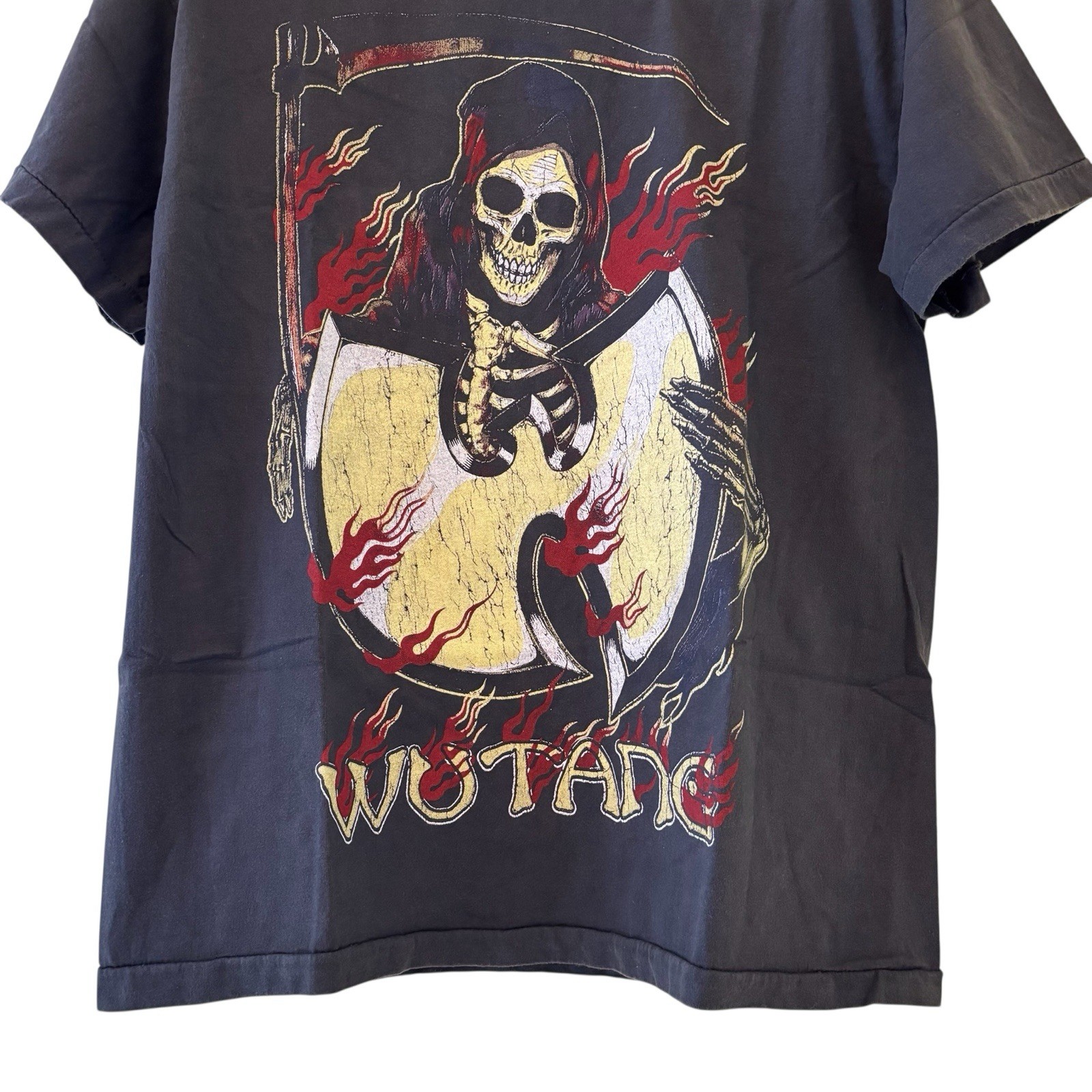 Vintage Wu-Tang Clan L Reaper Skull 90s Band Single Stitch T-Shirt REPRINT gallery