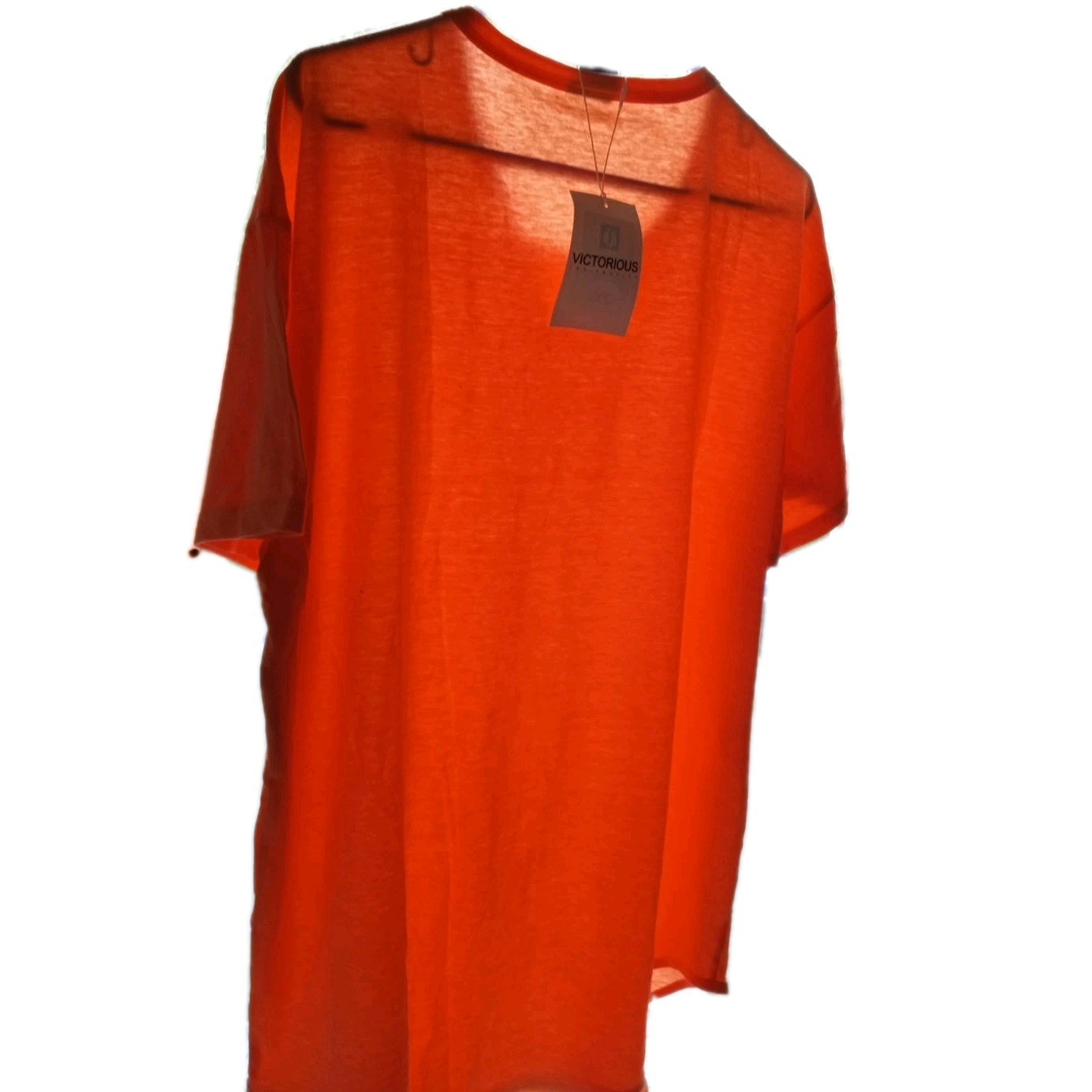Victorious Men's Hipster Fathers Day Gift Curved Hem T-Shirt XL Coral gallery