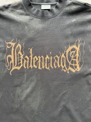 Balenciaga Heavy Metal Gothic mud show distressed t-shirt oversized Large L