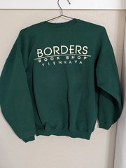Vintage Borders Book Shop Sweater 1990’s Bookstore Promo Vienna Virginia Large