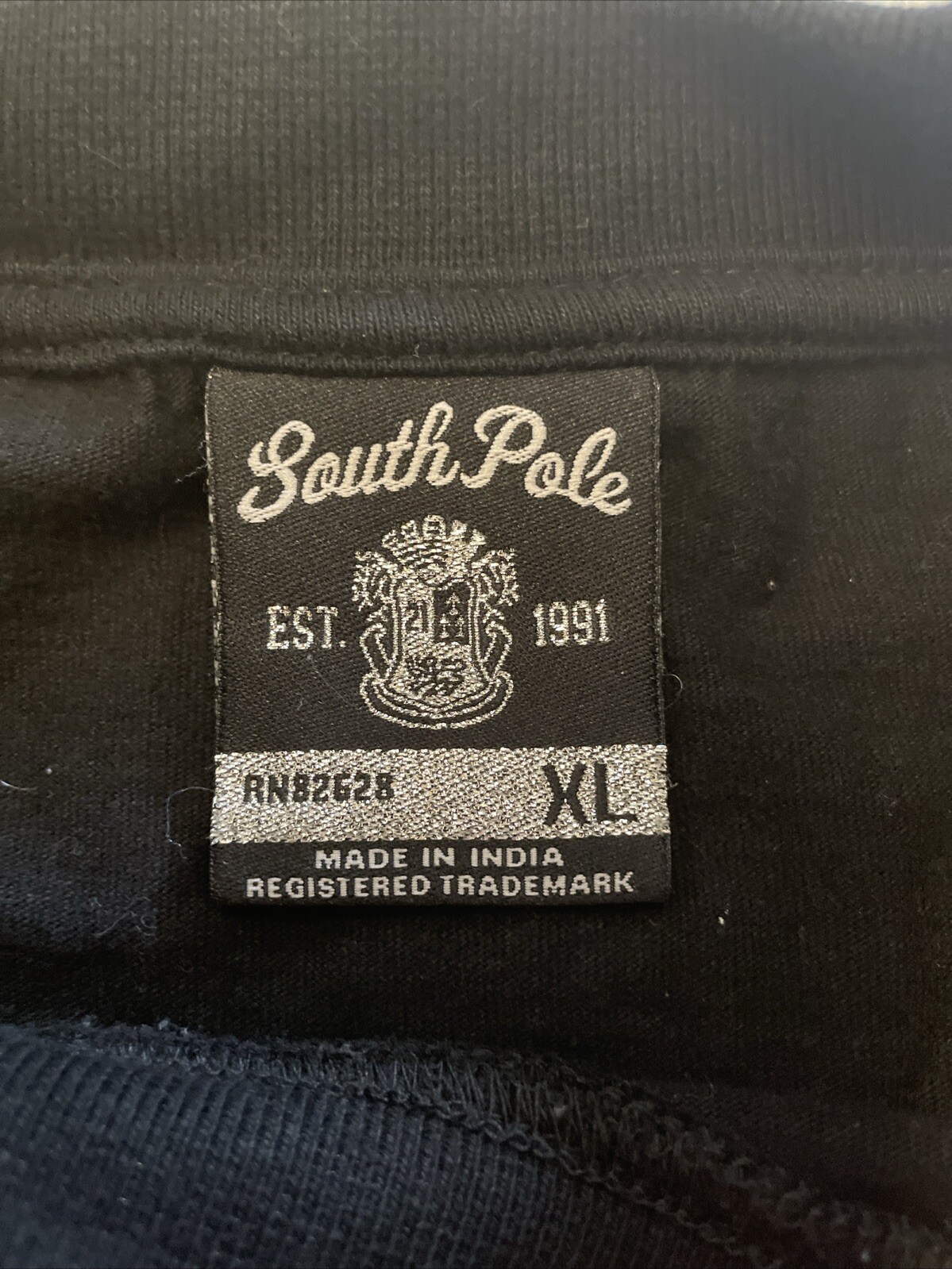 Vintage South Pole T-shirt Black 90’s Y2K Hip Hop Streetwear Men's Size XL gallery