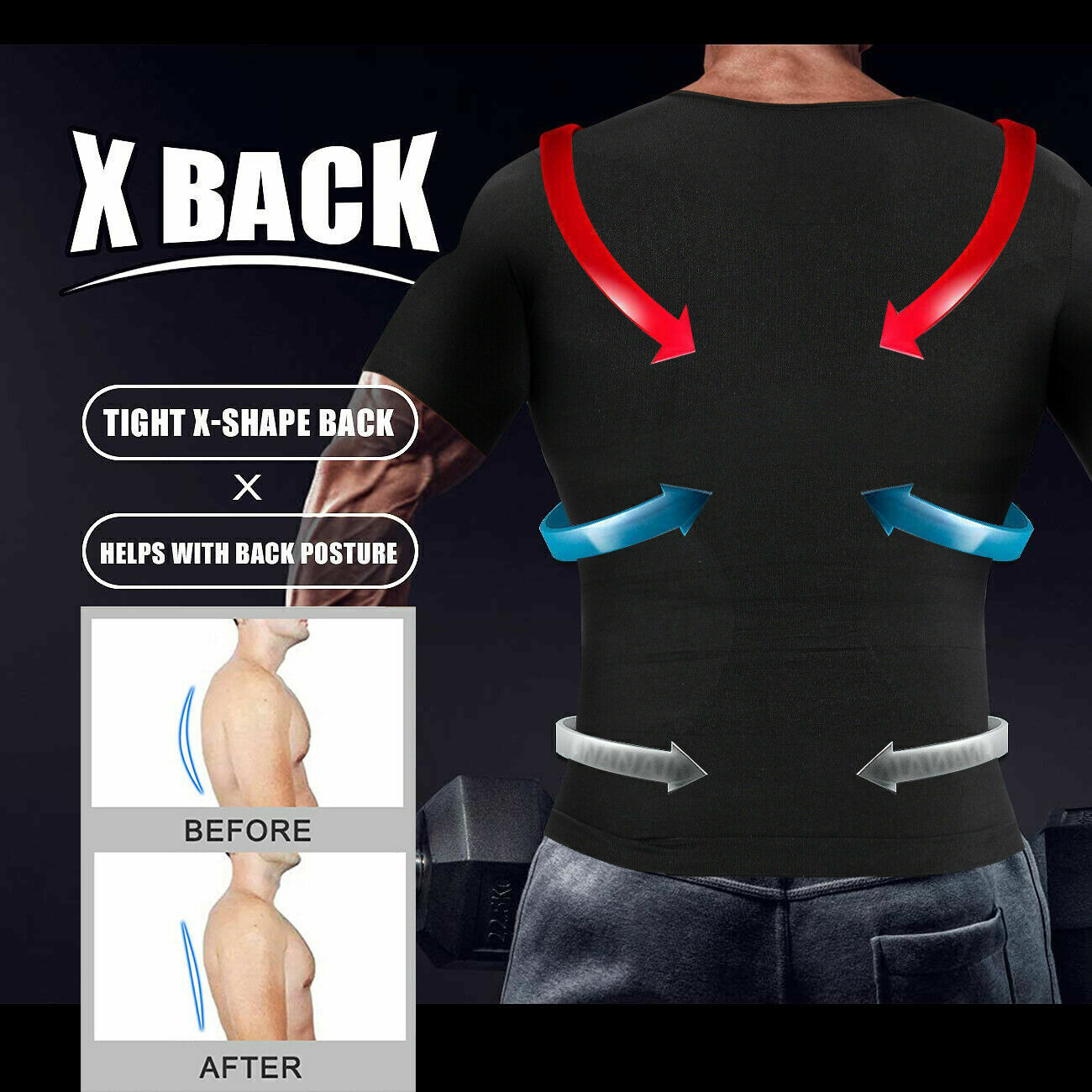 Men Slimming Body Shaper Belly Chest Moob Tummy Compression Vest Shirt Tank Top gallery