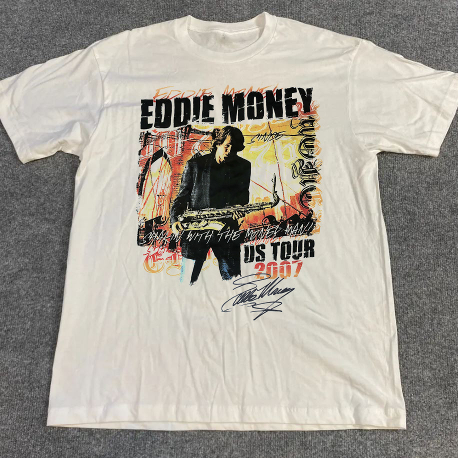 Eddie Money Shakin’ with the Money Man Unisex Cotton T-Shirt ED225