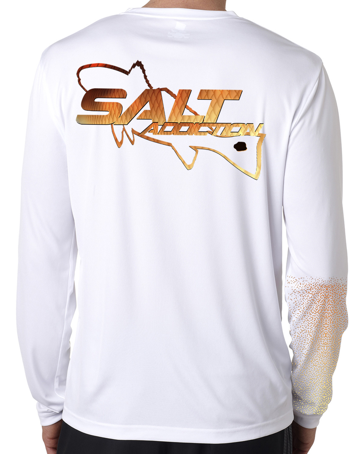 Salt Addiction long sleeve microfiber saltwater fishing t shirt upf 50+ Redfish