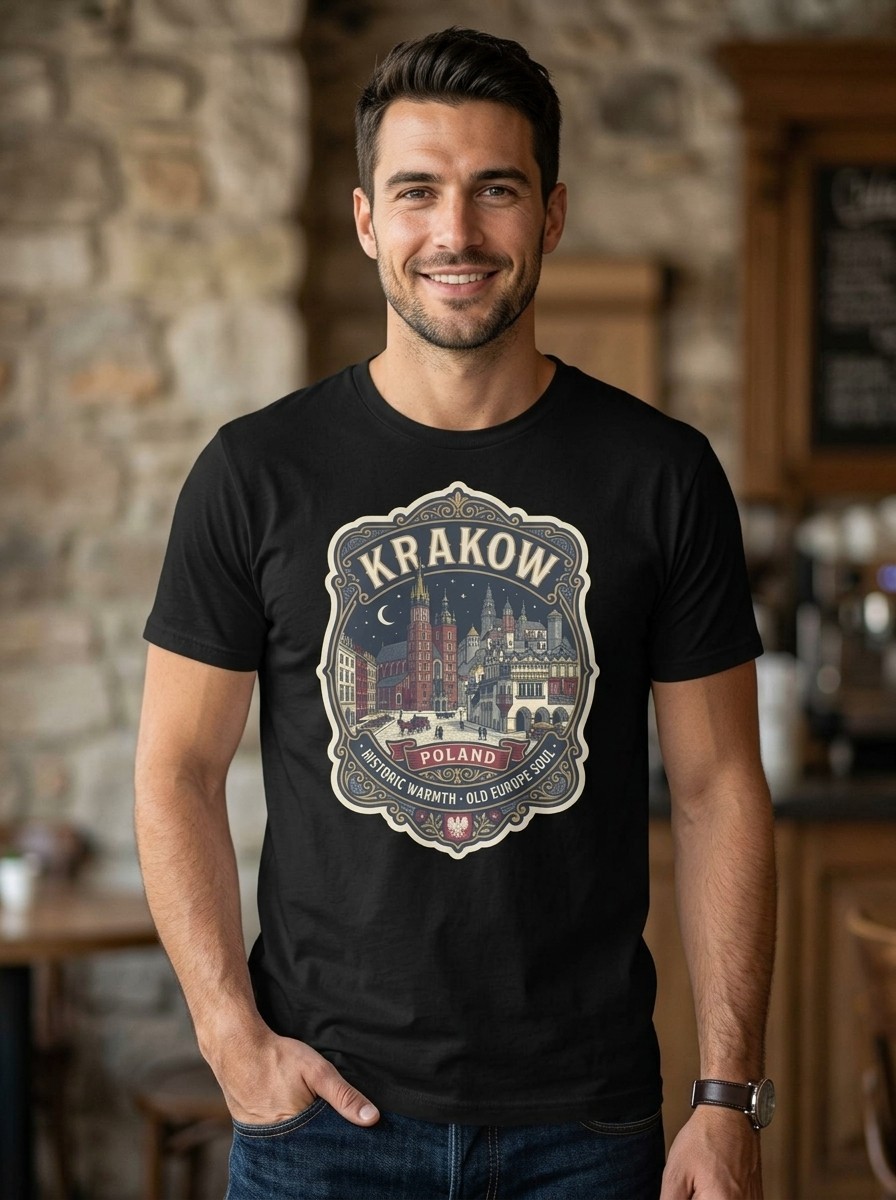 Krakow Poland Old Town Graphic T-Shirt Unisex Travel Tee gallery