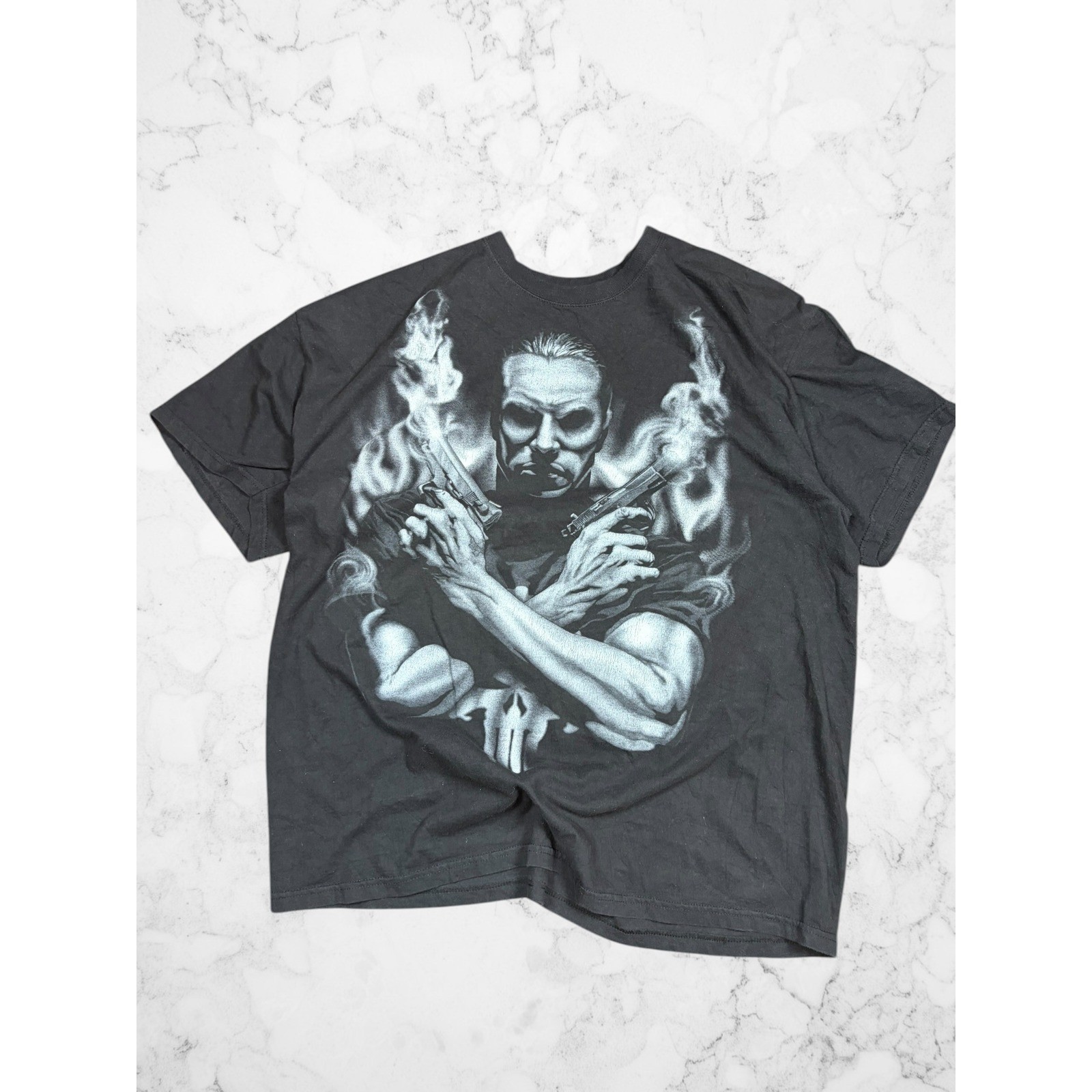 Universal Studios Marvel The Punisher Graphic T-Shirt Black Mens XL gallery