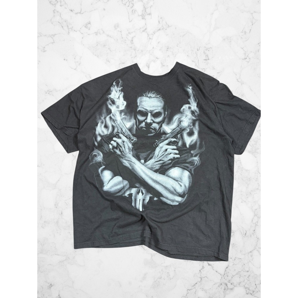 Universal Studios Marvel The Punisher Graphic T-Shirt Black Mens XL