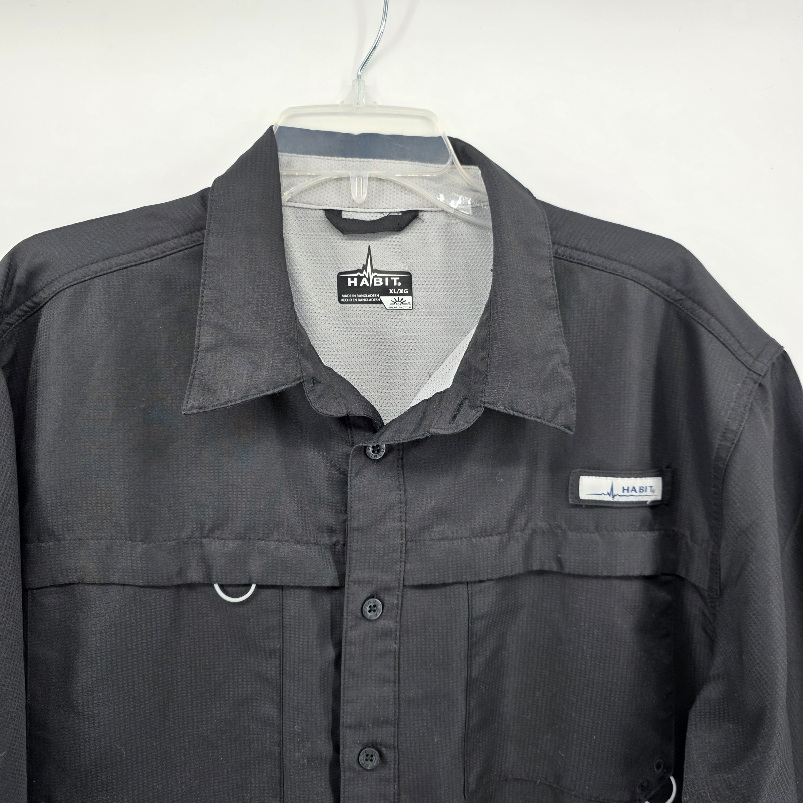 Habit Men's Short Sleeve Blue Springs XL 40 UPF Quick Dry Shirt Rip Stop Fishing gallery