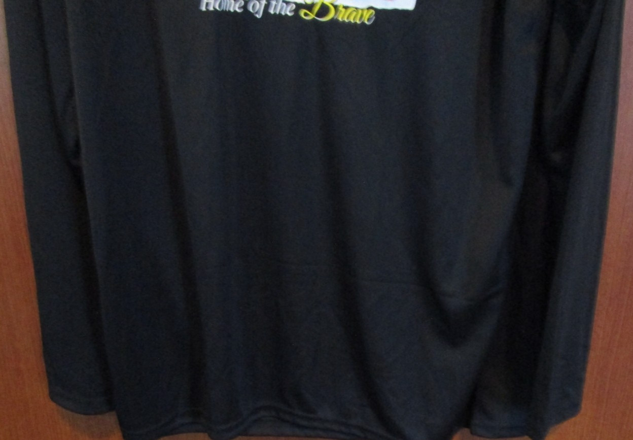 Land of the Free Home of the Brave Large LS Tee 100% Polyester Chest 45 L 29 in gallery