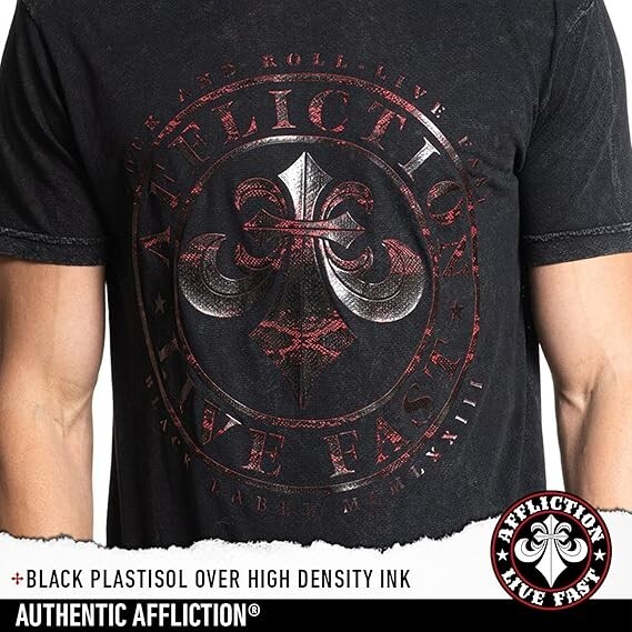 Affliction Black Label Premium Men’s “DIVIO” Short Sleeve T- Shirt; Size: Medium gallery