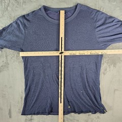 Thrashed Duofold Navy Blue Merino Wool/Nylon Blend Dual Layer Thermal Top (L/XL)