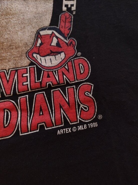Vintage Artex Men's T-Shirt Cleveland Indians 1995 World Series Single Stitch M gallery