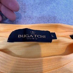 Bugatchi Uomo Mens Knit Short Sleeve Modal Rayon Blend Shirt Large