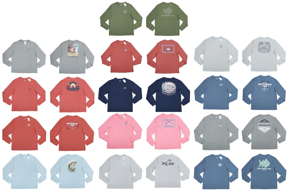 Southern Tide Graphic Print Long Sleeve Crew Neck Men’s T-Shirt NWT