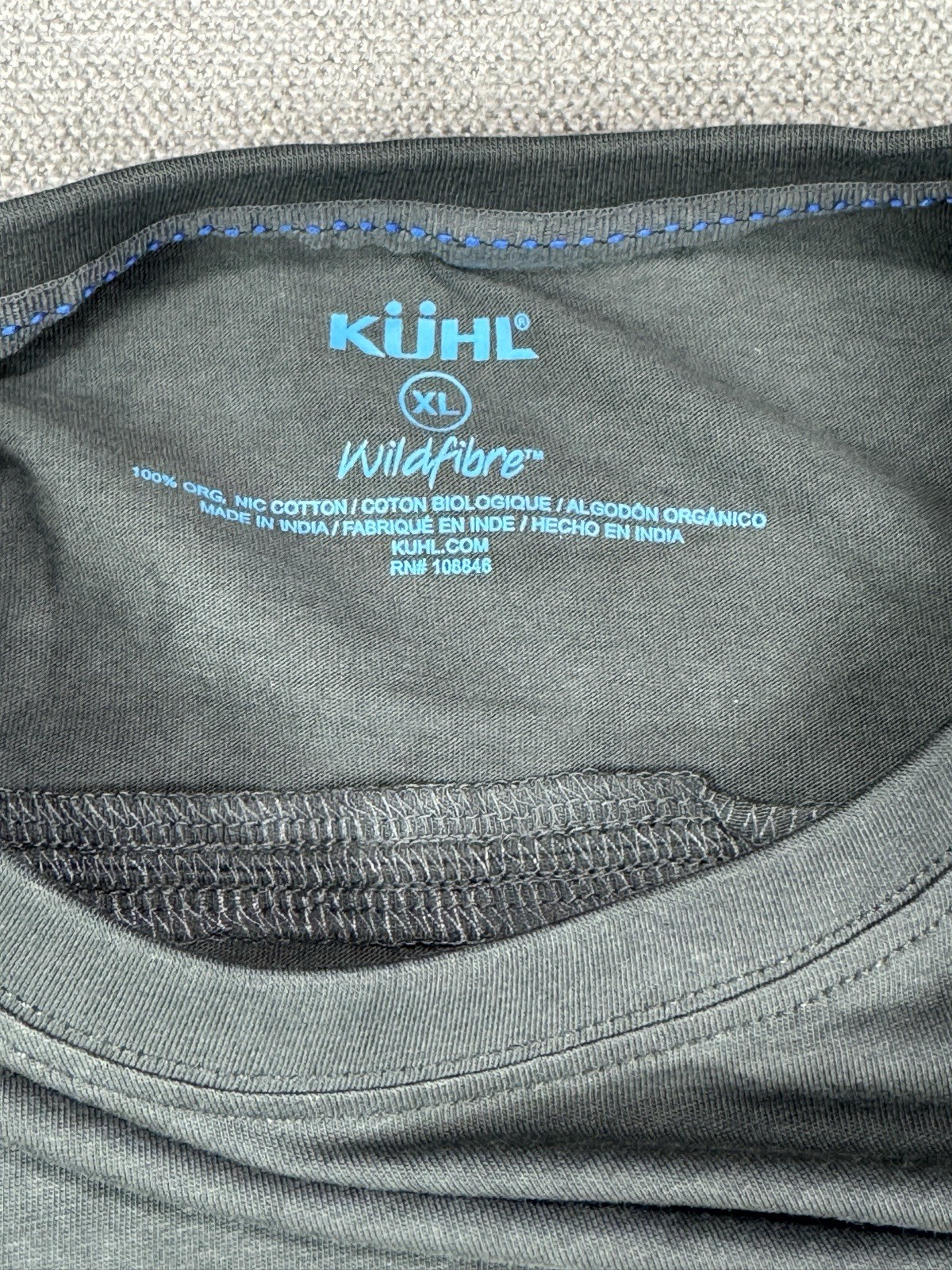 Kuhl Shirt Men Extra Large Cotton Gray Hiking Trek Mountain Logo New gallery