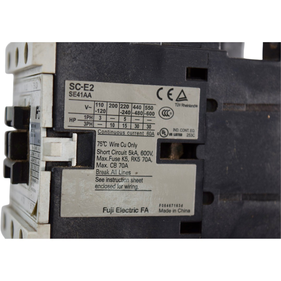 Fuji Electric SC-E2 Contactor with TK-E2 Thermal Overload Relay 24-36A 3-Pole
