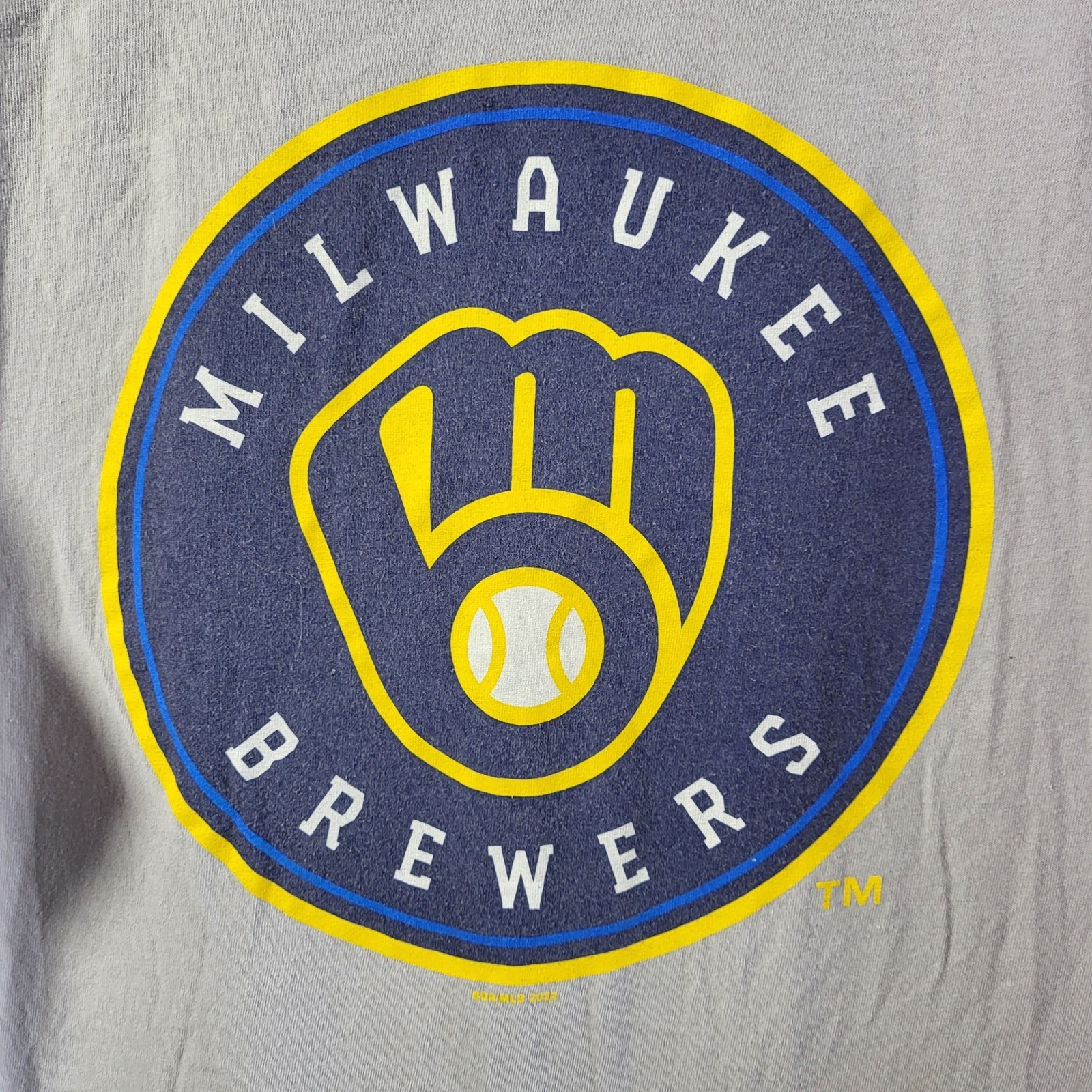Milwaukee Brewers Miller Lite Gray Graphic T-Shirt Mens XL District DT5000 MLB gallery