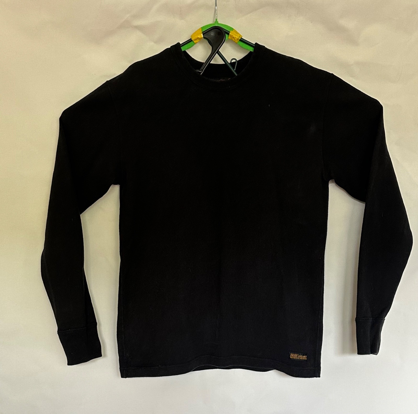 Iron Heart Heavy Weight Knit Wear Crewneck long sleeve Black Large Japan