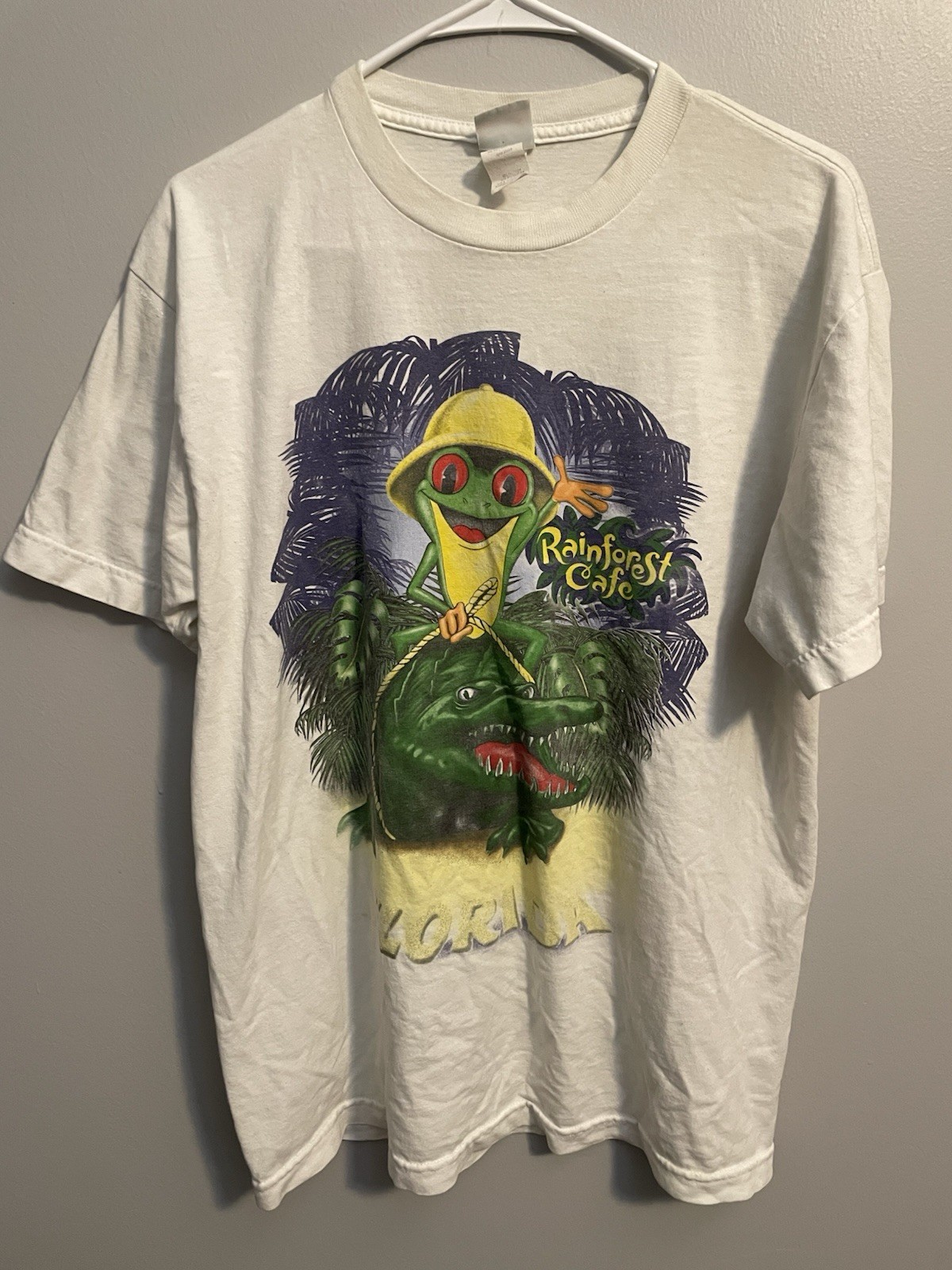 Vintage Rainforest Cafe Shirt Mens Medium Florida Frog Alligator Cartoon 90s Tee gallery