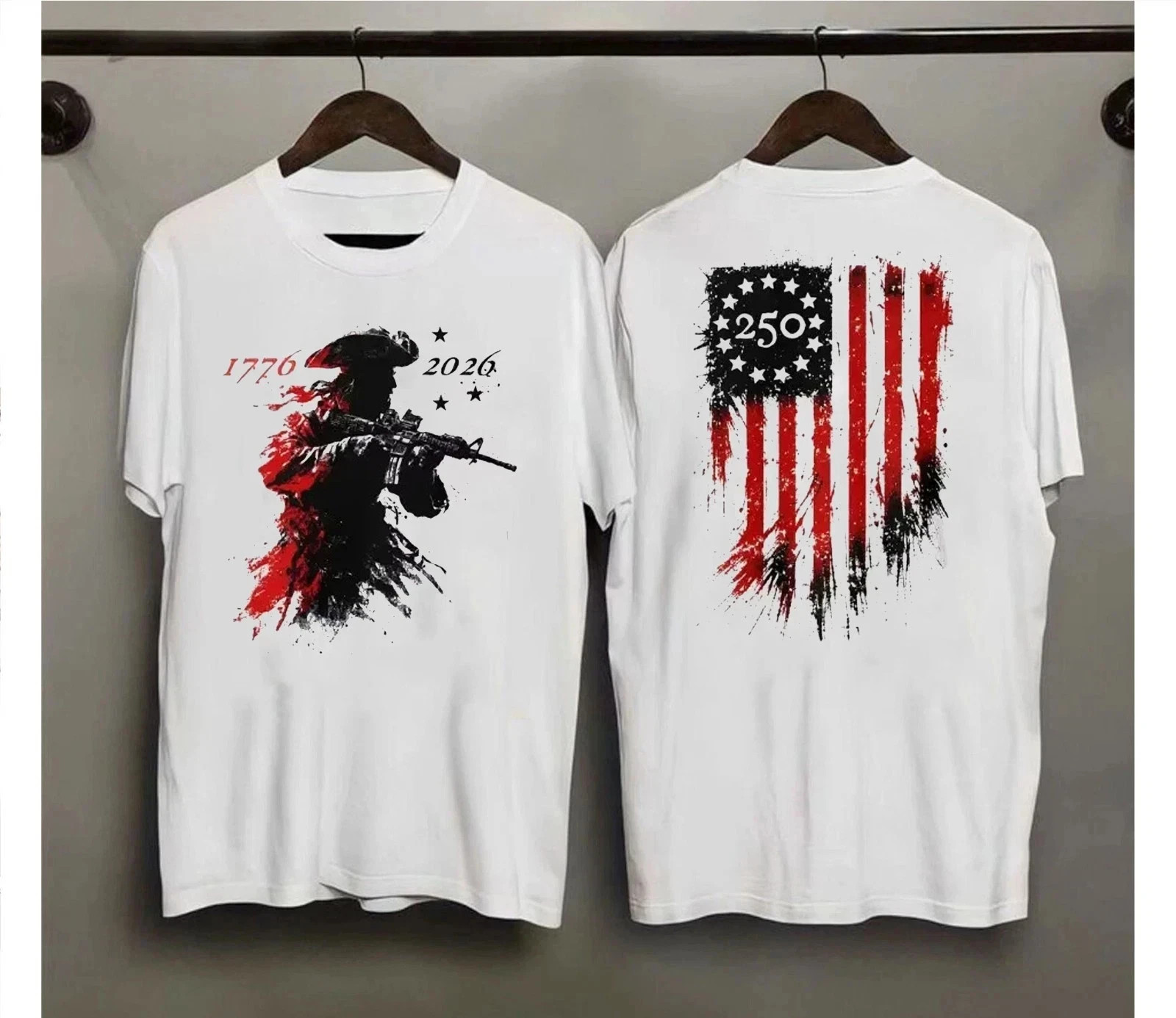 America 250th Anniversary Patriotic T-Shirt All Size S-5XL For Fan HM1643
