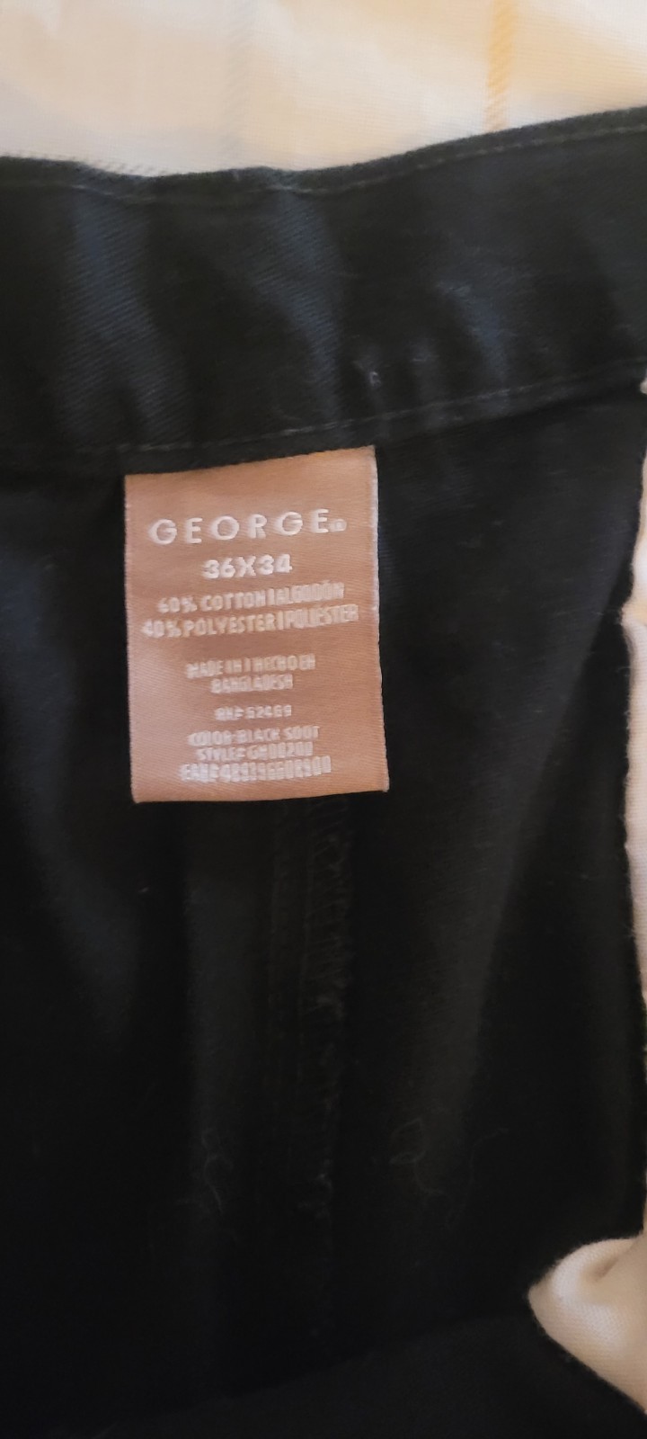 George Black Dress Pants Straight Leg 34" Inseam gallery
