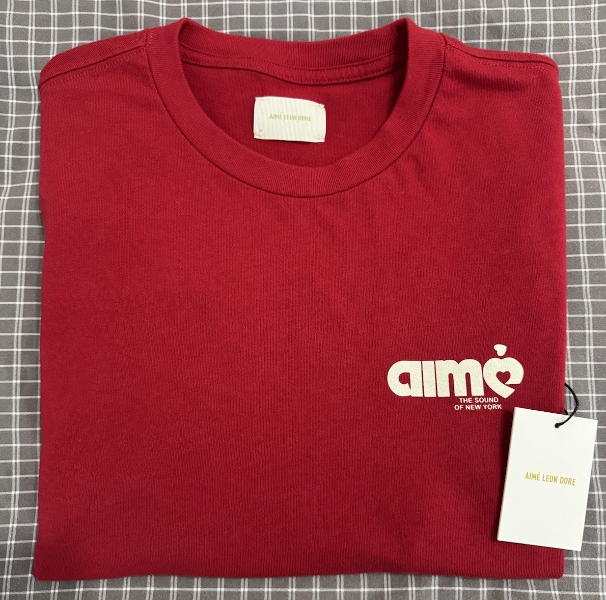 BRAND NEW AIME LEON DORE SOUND OF NEW YORK RED T-SHIRT SZ M MEDIUM UNISPHERE