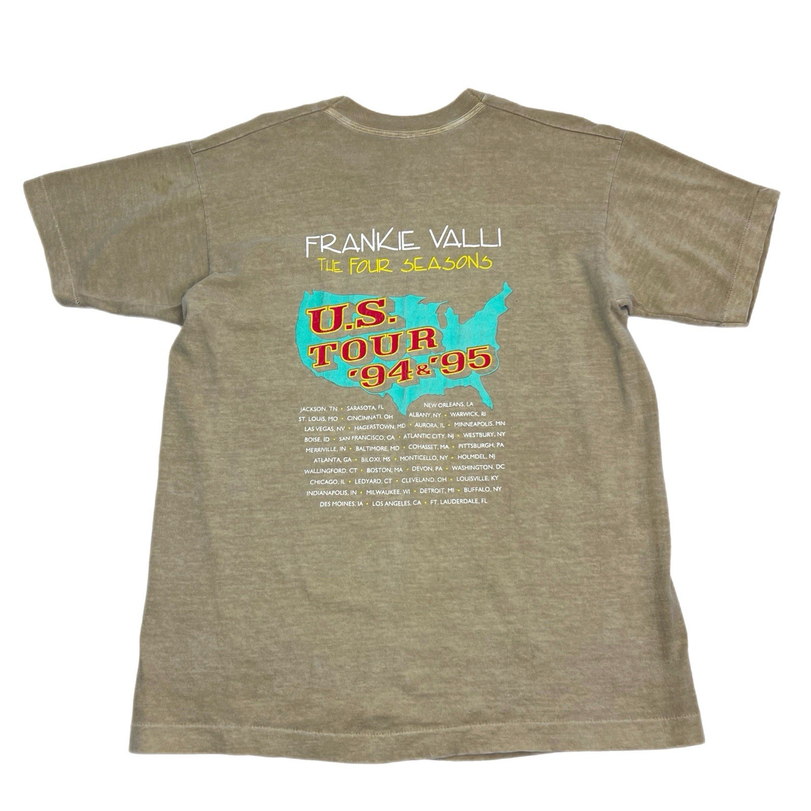 Vintage 1995 Frankie Vallie Four Seasons Band Tour T Shirt Excellent Size M gallery