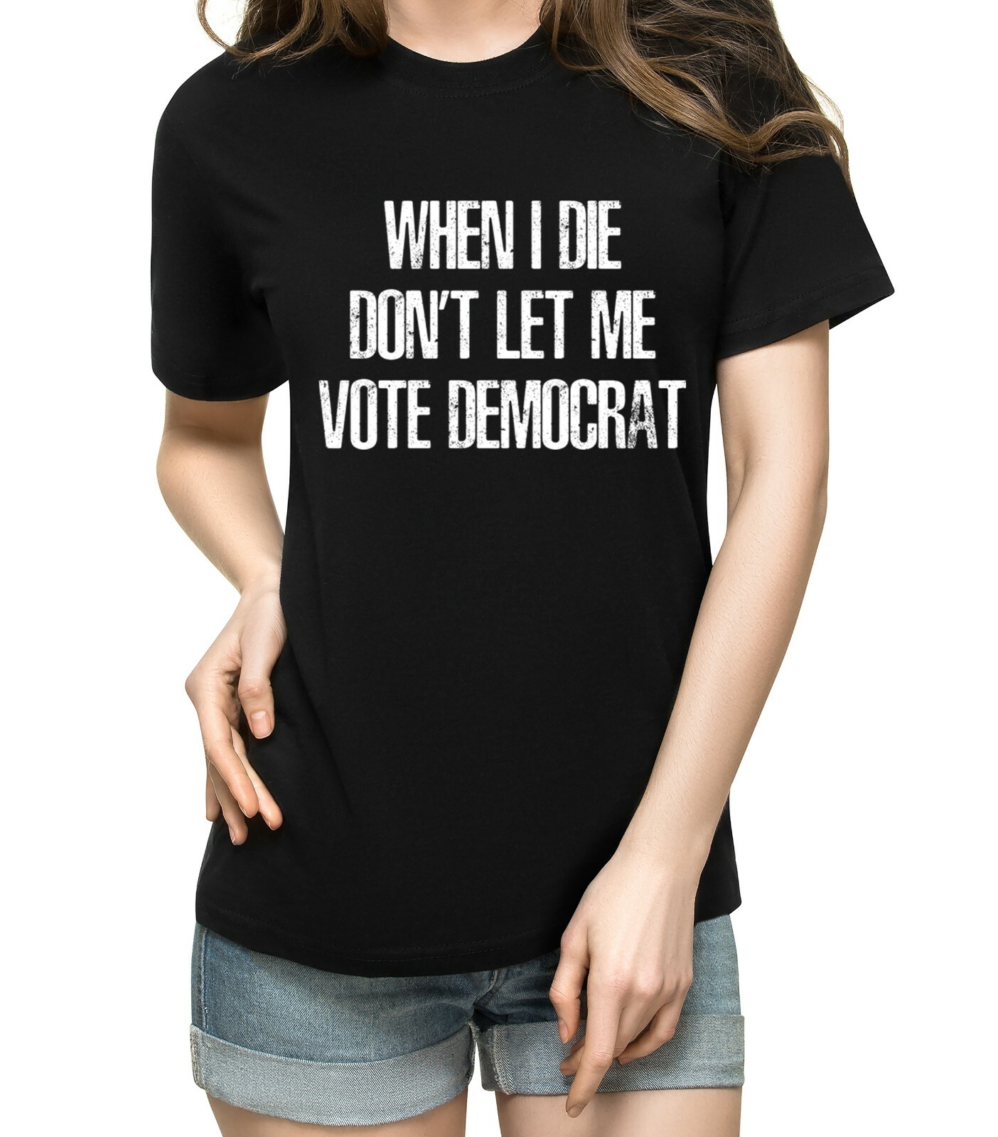 When I Die Don't Let Me Vote Democrat Trump Political Funny Trump 2024 shirt gallery