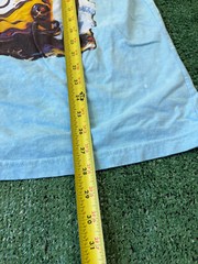 Vintage Y2K 2000s Hippie Boho Graphic Blue Tie Dye T Shirt Size XL Indie Tee