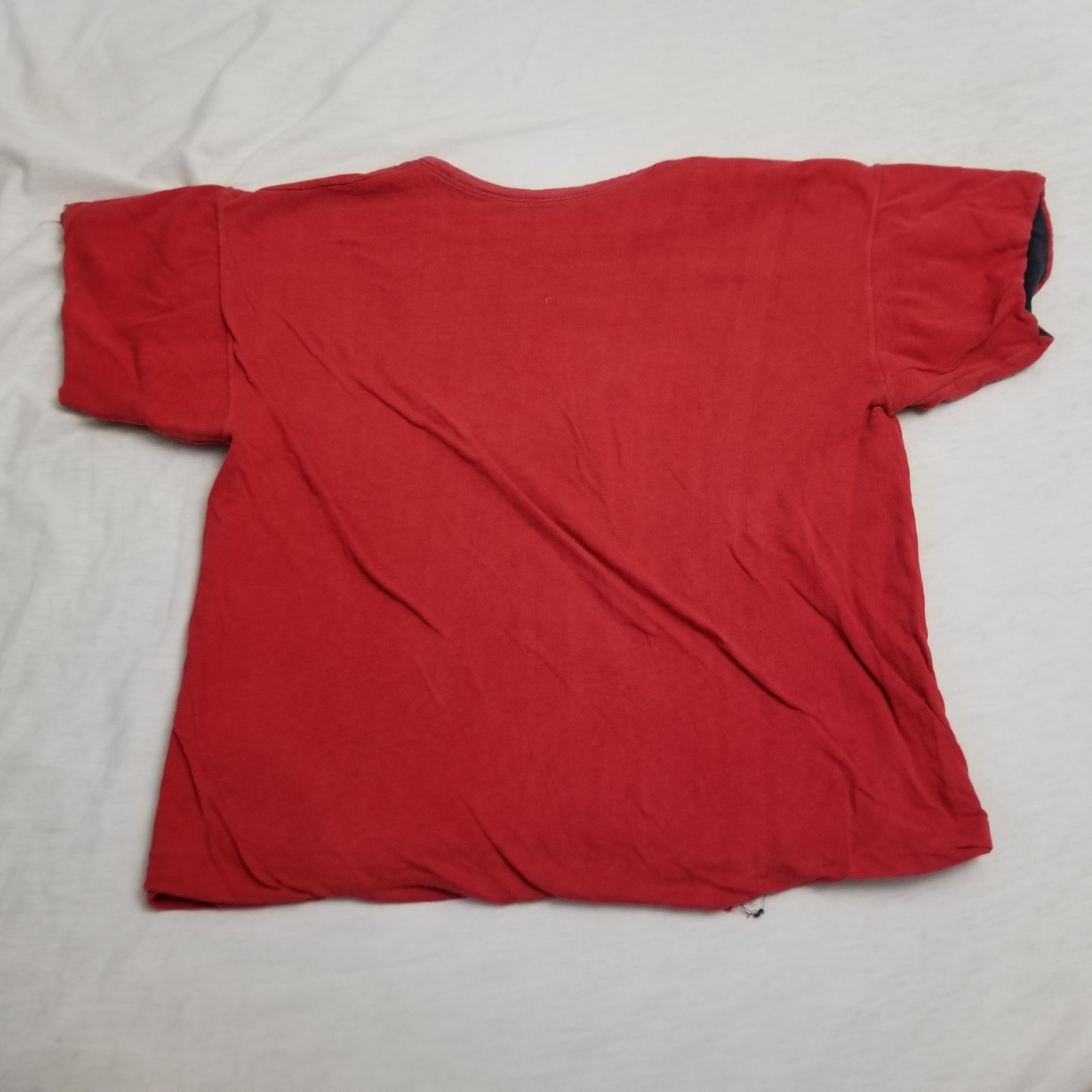 Vintage 70s Double Face T Shirt Mends Medium Blue Red Gym Athletic Reversible gallery
