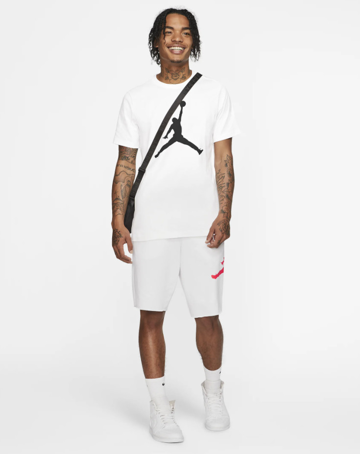 Nike Air Jordan Jumpman Logo Mens T-Shirt White Multi Size Casual Top gallery