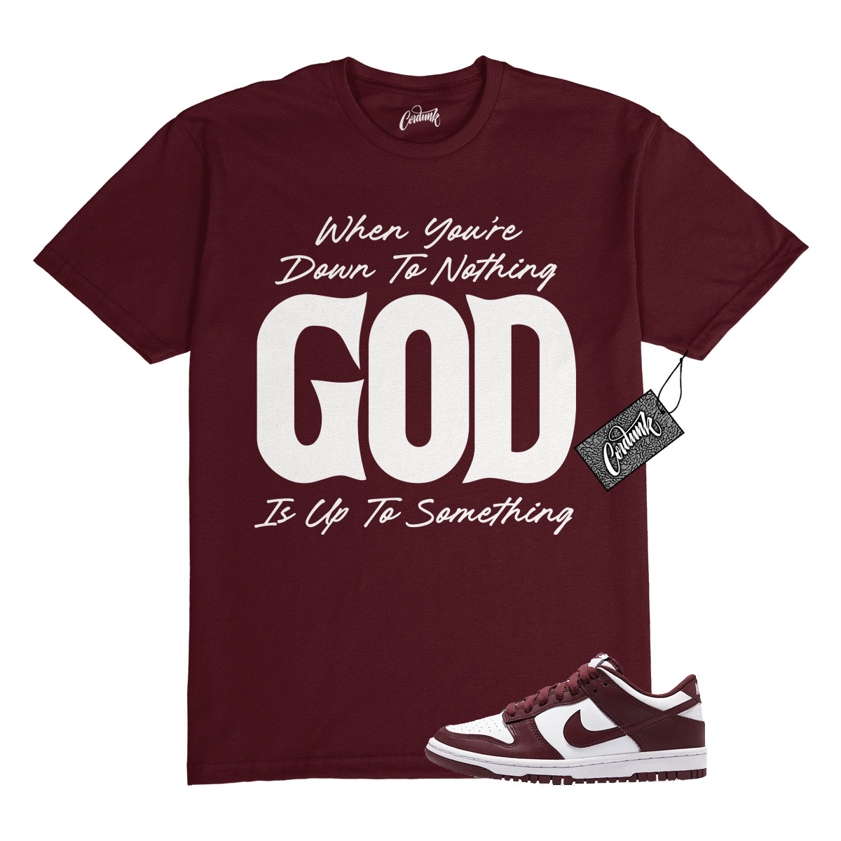 Dunk Team Red White Low Maroon Burgundy T Shirt Match UTS gallery