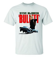 BULLITT T-SHIRT STEVE MCQUEEN CLASSIC MOVIE MUST SEE!