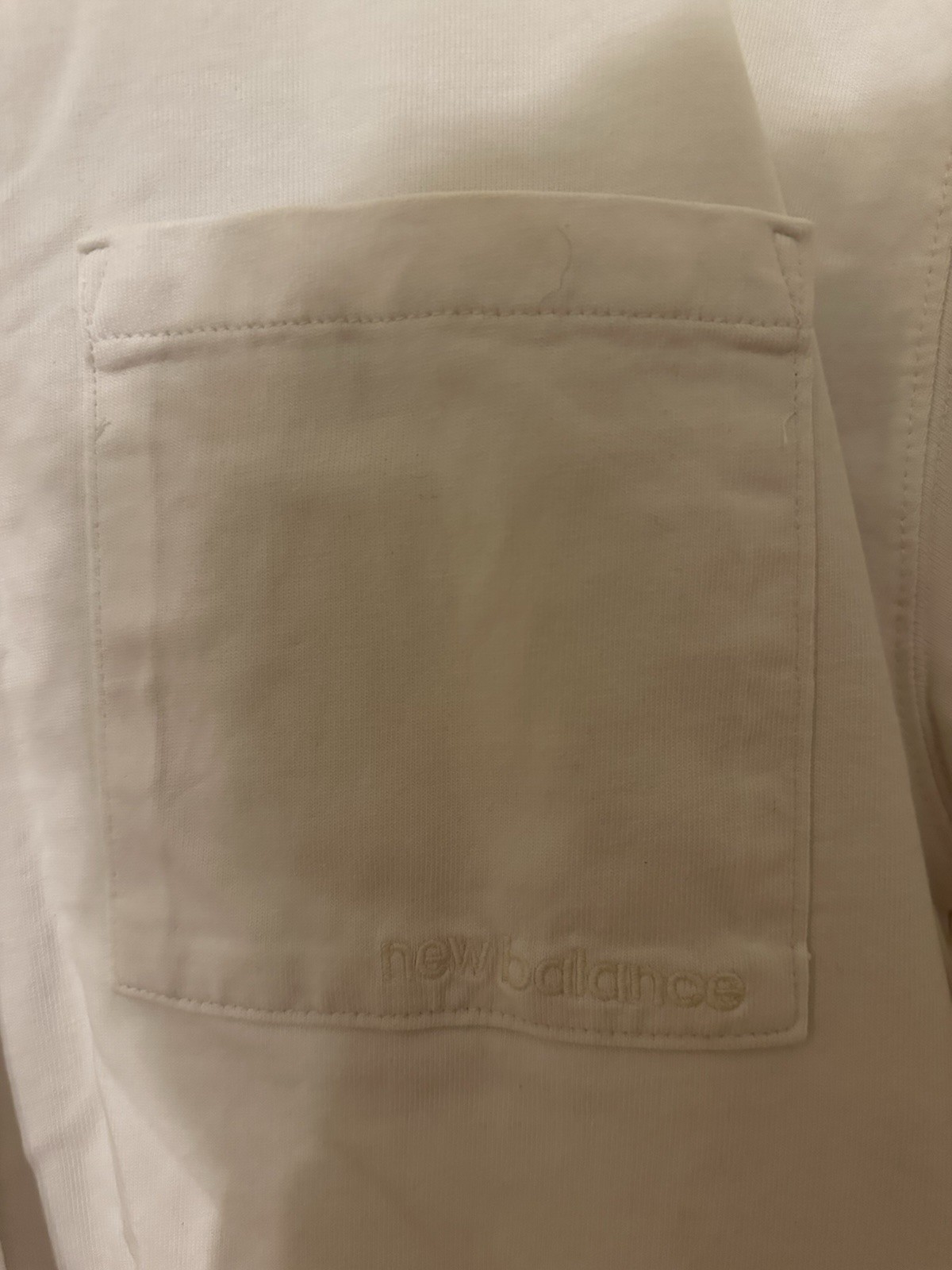 New Balance Athletics Off White Pocket Tshirt Fits Small Good Cond Check Desc gallery