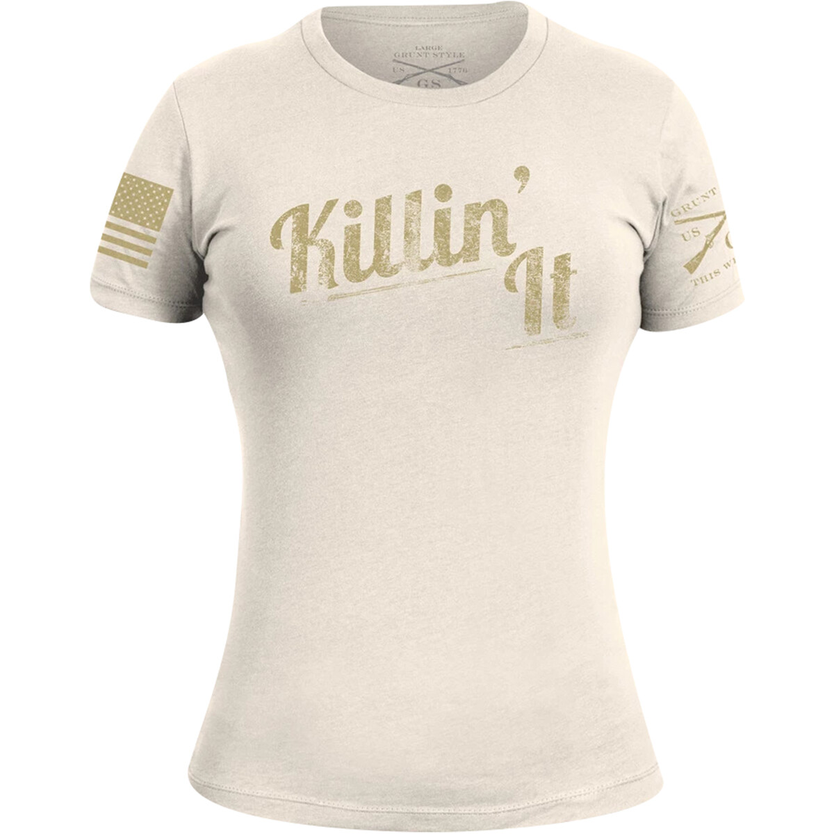 Grunt Style Women’s Killin’ It T-Shirt – 2XL – Off White